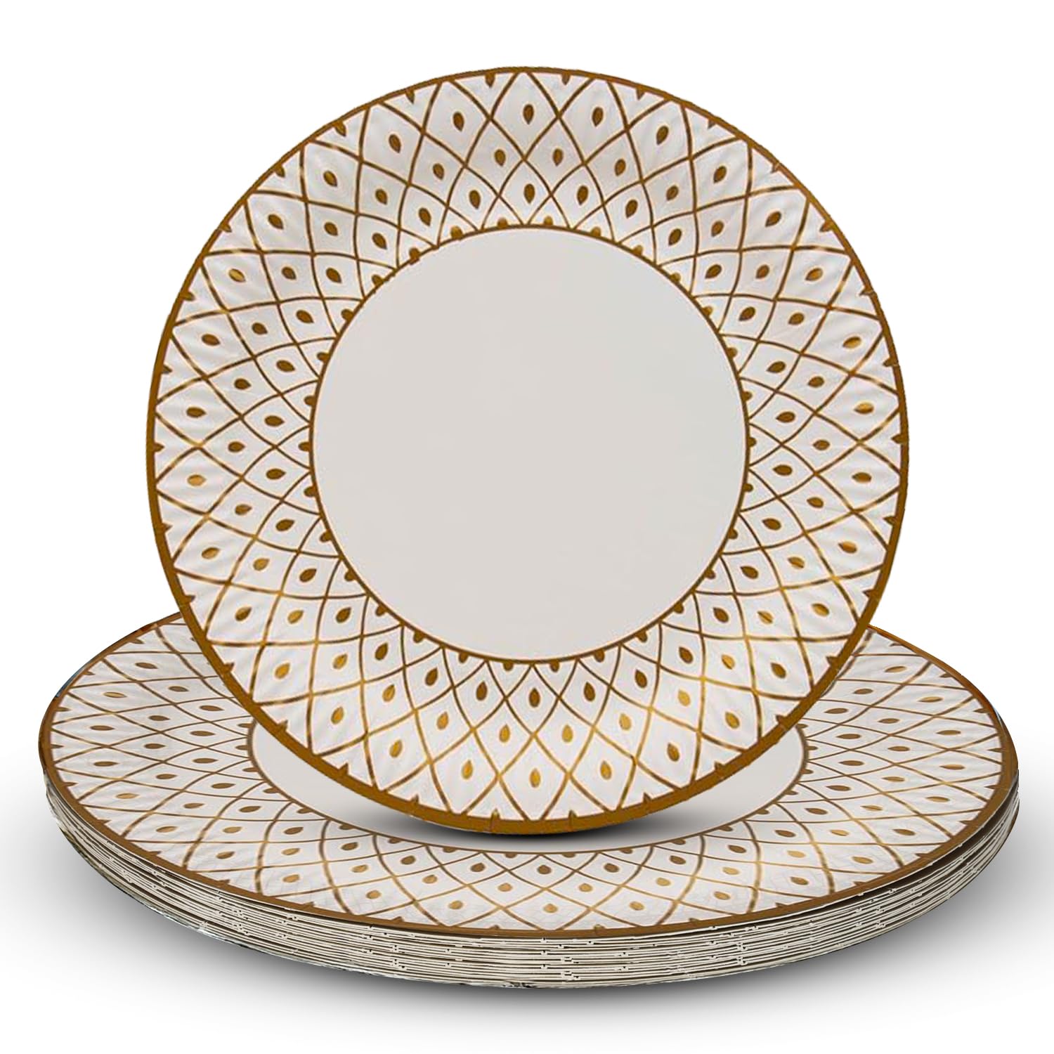 Assiettes en carton dorées Talking Tables solides : fini la vaisselle cassée lors des fêtes