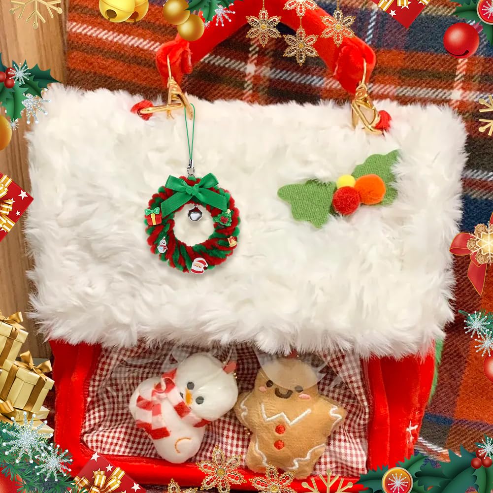 SUNNYCLUE 154-teiliges Weihnachtspfeifenreiniger-Bastelset mit Video-Tutorial in Rot und Grün, Chenille-Stiele, Glocke, Weihnachtsmann, Weihnachtsbaum, Cabochons, Mini-Kranz, Ornamente für