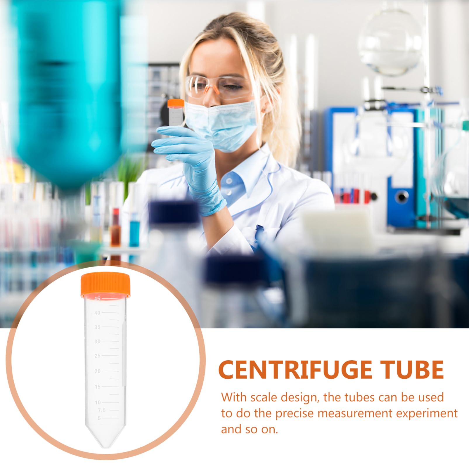 Zentrifugenröhrchen mit Skala 50ml 50 Stück Pp für Proben und Farbe