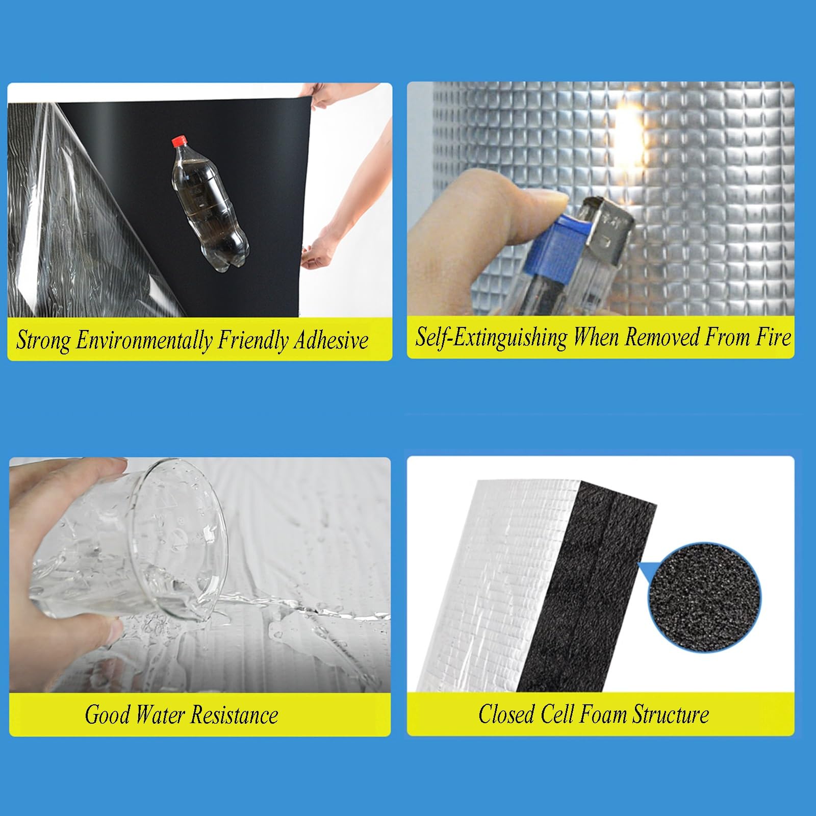 Barrera Radiante Autoadhesiva de Aluminio para Techo y Aislamiento Acústico - 20 mm Grosor, 3 m²