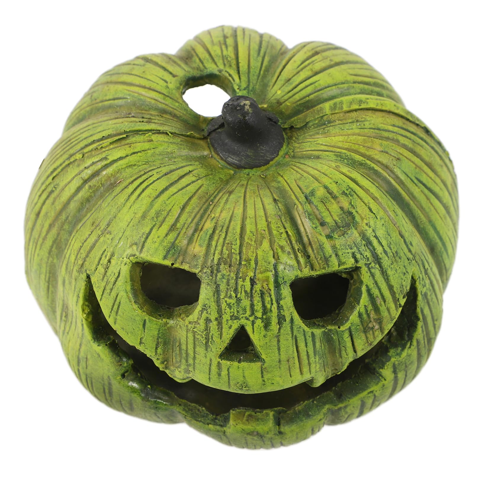 COLLBATH Resin Pumpkin Shape Reptile Hideout for Lizards Spiders Hamsters Multi Functional Aquarium Decoration Hiding Cave for Creating Natural Habitat