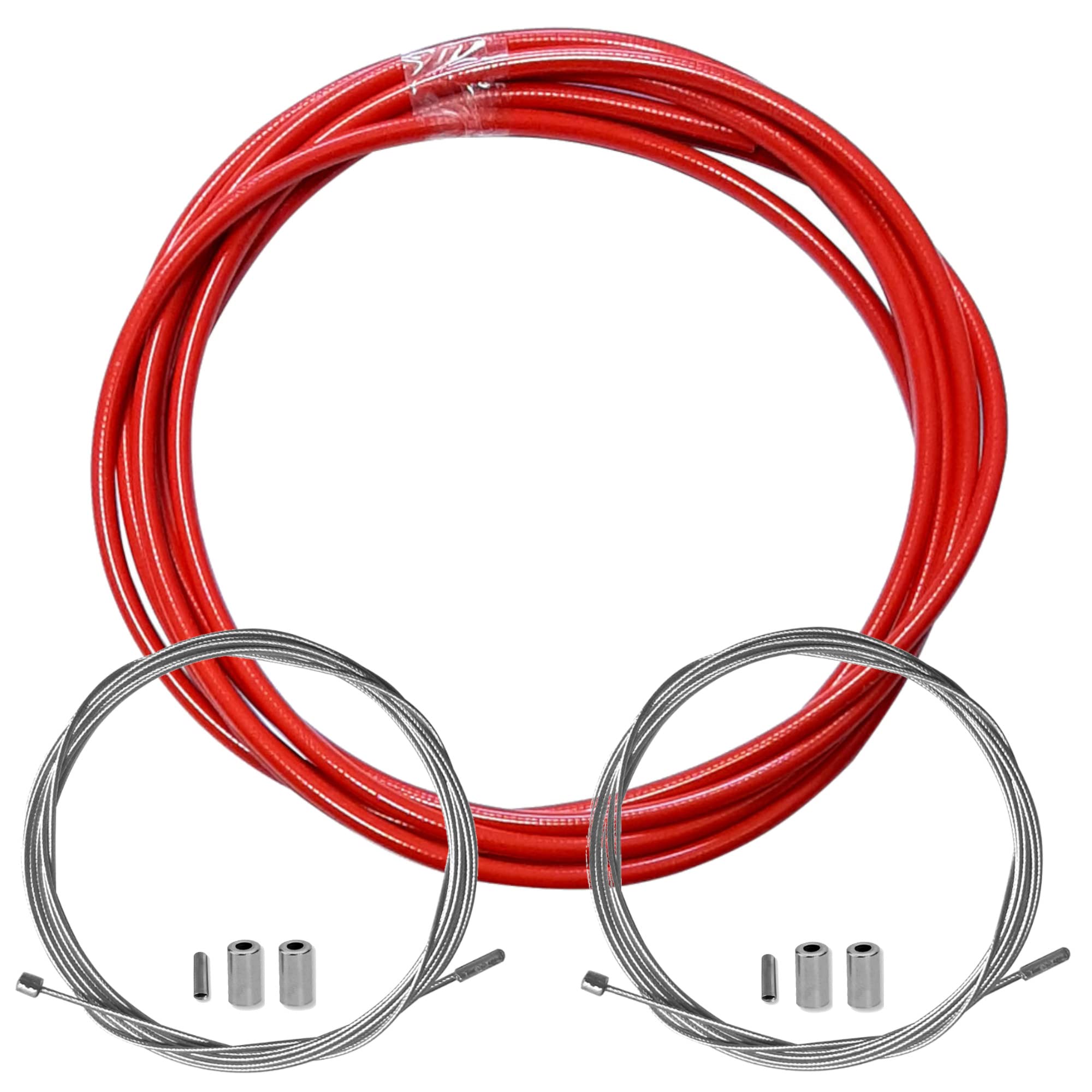 Cable Derailleur, Cable Frein Velo, Câbles Et Gaines De Frein Vélo 2m, Cable Velo Kits De Gaines De Avec Embouts Joints Toriques Câbles De Frein Pour Vtt Et Vélos De Route