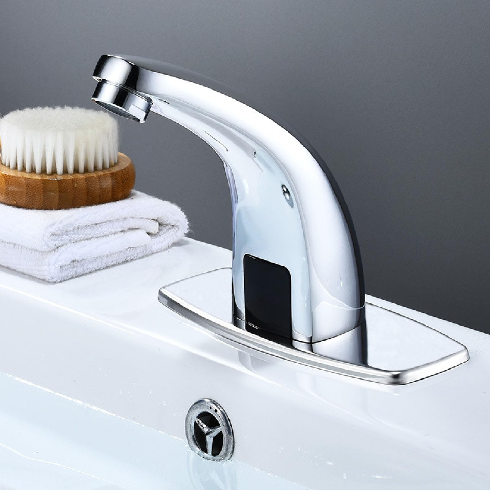 Marhynchus Grifo con Sensor, Sensor de Movimiento Manos Libres sin, Grifo para Lavabo de Baño con Detección Infrarroja, Distancia de Detección de 15-20cm
