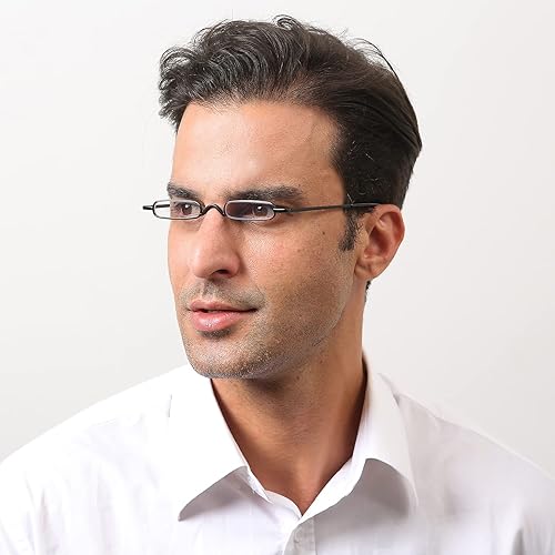 Miniatura 7 de Lentes de lectura ultra pequeños para hombres y mujeres, lectores de bolsillo delgados con clip para bolígrafo, carcasa de metal, bisagra de