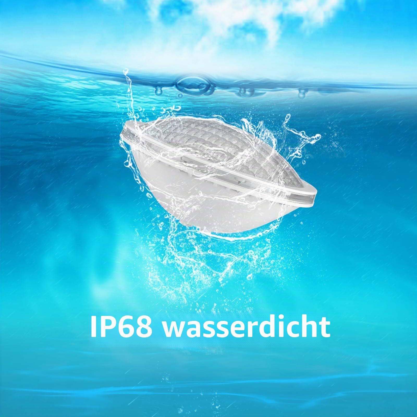 PAR56 LED Poolbeleuchtung, 20W Poolscheinwerfer RGB Dimmbar Farbwechsel 800lm, 12V AC Schwimmbadbeleuchtung mit Fernbedienung, 2/4/6H Timer, für Folien Fertig und Betonbecken, 2er-Pack