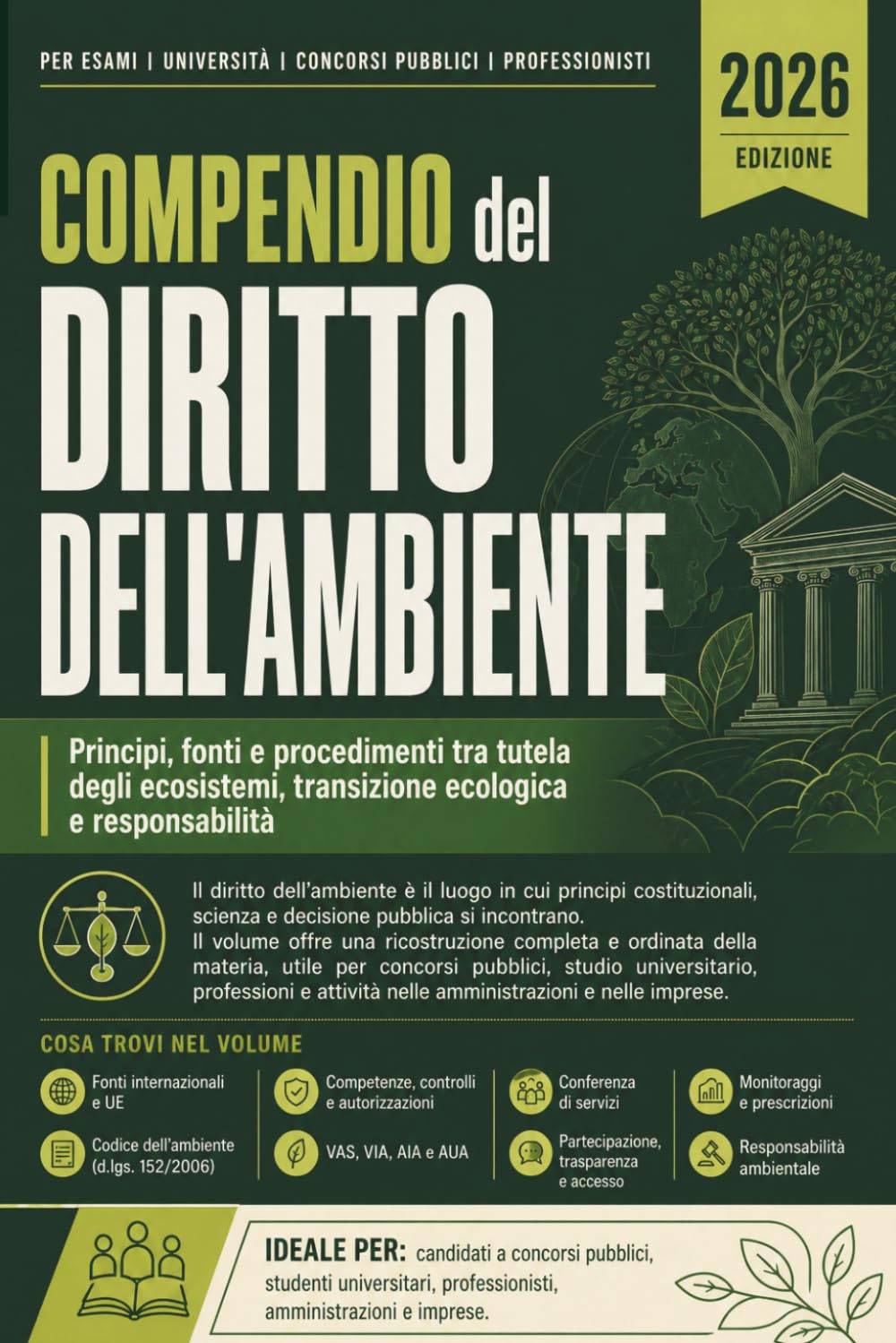 COMPENDIO DIRITTO DELL'AMBIENTE: Principi, fonti e procedimenti tra tutela degli ecosistemi, transizione ecologica e responsabilità