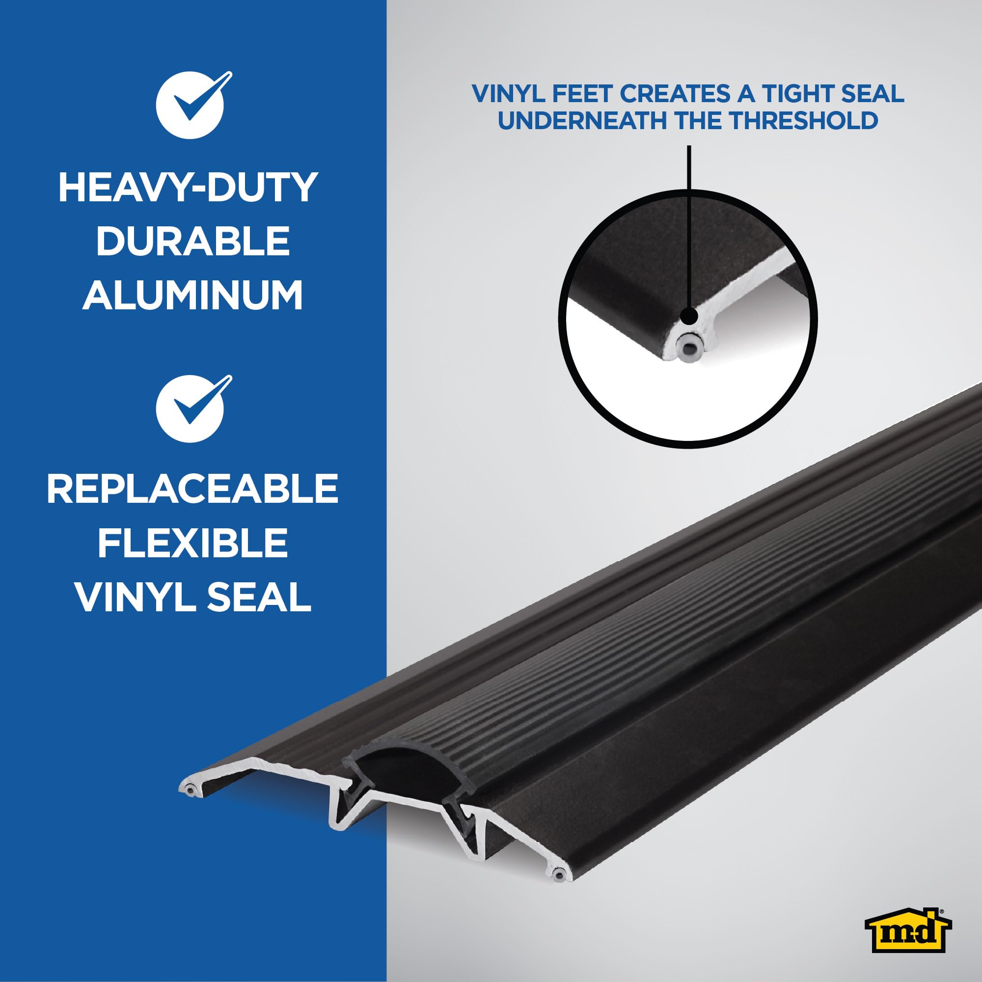 M-D Building Products 10116 36-Inch Deluxe Low Threshold with Vinyl Seal by M-D Building Products
