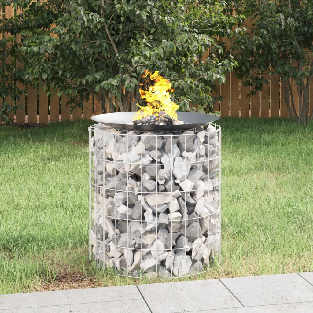 Générique Foyer en Gabion Ø 50 cm Fer galvanisé, Maison & Jardin, Cheminées, Argent, (Poids 4.4KG)