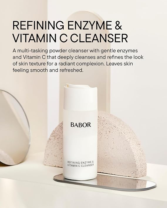 BABOR Enzyme Powder Cleanser, Vitamin C Exfoliating Face Wash, 1.41 oz