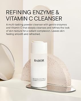 BABOR Enzyme Powder Cleanser, Vitamin C Exfoliating Face Wash, 1.41 oz