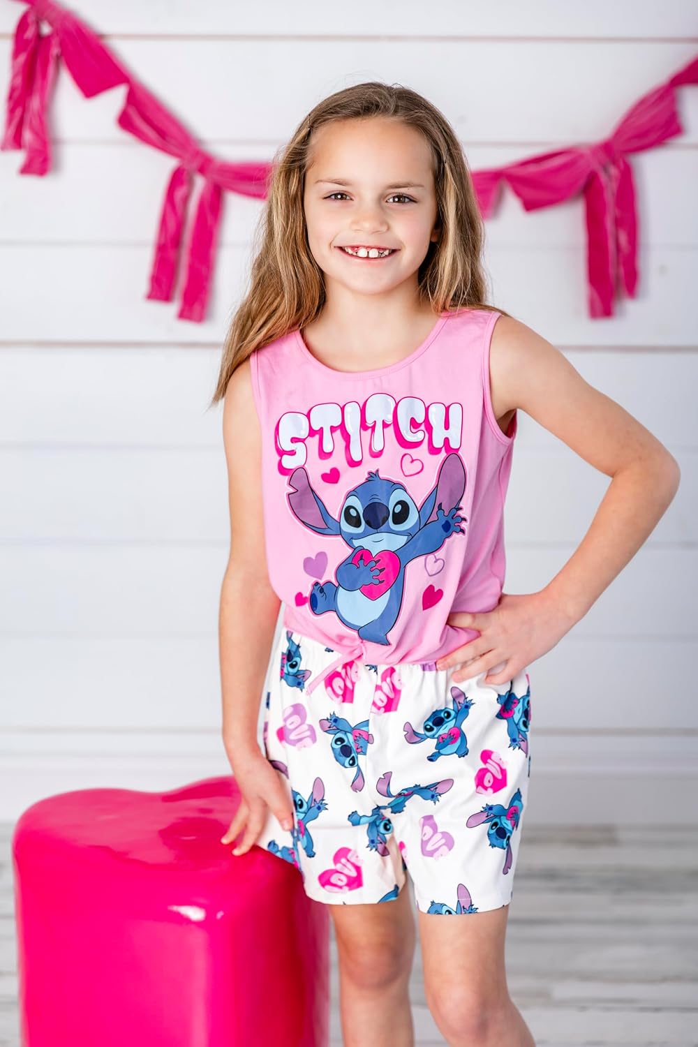 Disney Girls Outfits Long Sleeve Knot Front Shirt Flare Pants 2PC Clothes