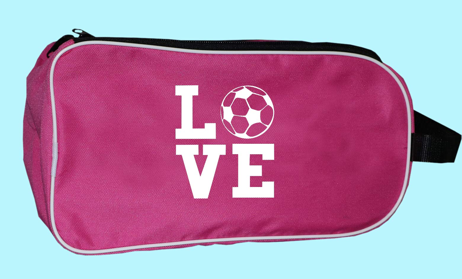 PROSTYLE SPORTS Personalised Football Boot Bag, Shoes bag (Pink) (Love)