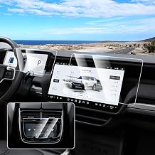 Canvcle 3PCS Screen Protector for 2022-2026 Rivian R1T/R1S, 15.6 Navigation, 12.3 Digital, 6.5 Rear Console Touch Screen Protector Tempered Glass Navigation Display Screen Cover Protective Film