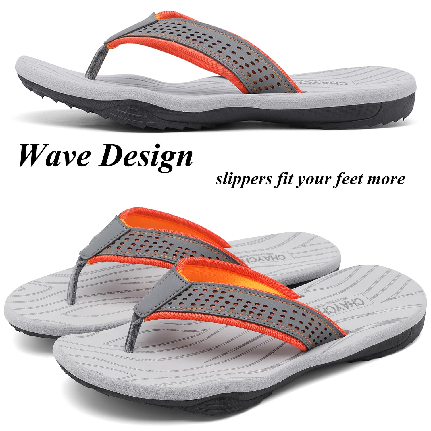 ChayChax Infradito Uomo Scarpe da Spiaggia e Piscina Sportive Beach Sandali Morbide Ciabatte Antiscivolo Pantofole con Gomma Suola