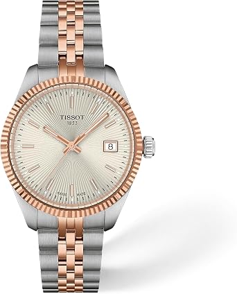 Tissot Ballade 34mm, Swiss Quartz Watch for Women, Stainless Steel Case, Silver Dial, T1562102203101