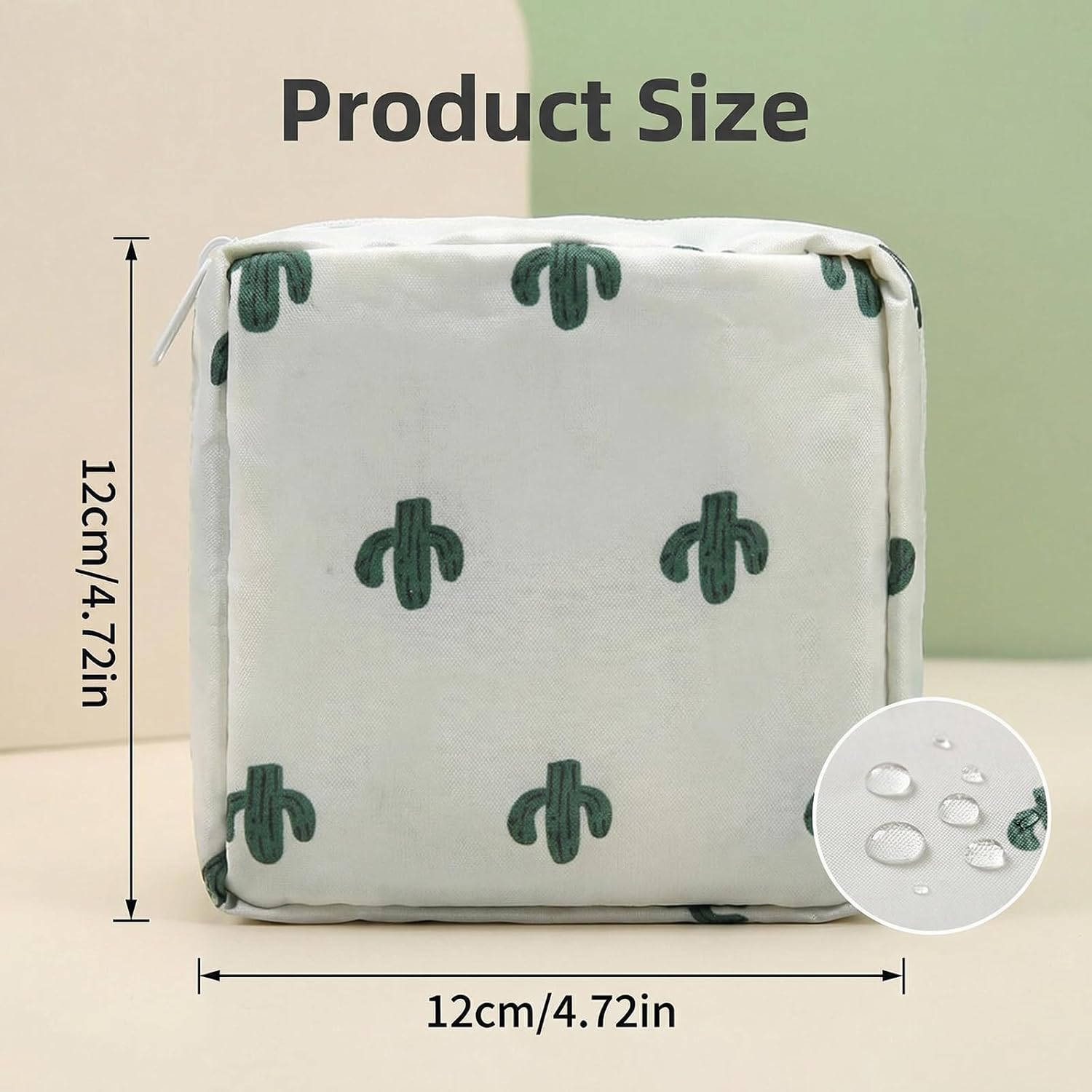 Happyupcity 3Pcs Sanitary Napkin Storage Bag – Portable Oxford Nylon Period Pouch with Zipper for Tampons, Menstrual Cups & Feminine Care image 2