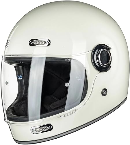 Miniatura 7 de ILM - Casco integral de cara completa para motocicleta retro para adultos con visera, cascos vintage para cruceros, scooters, motonetas, compatible