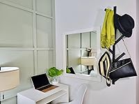 Vista 3 de PREMIUM RACKS Coat Rack & Hat Rack - Modern Design - Wall Mounted - Stylish - (Black)