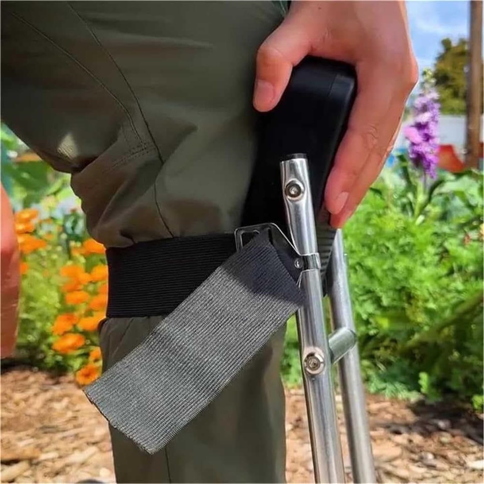 Rodillera portátil para jardinería, 2 unidades, soporte para rodillas de una pierna con asiento, rodillera ergonómica para jardín, protege las rodillas, herramienta de ahorro de mano de obra para un