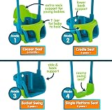 TP Toys Quadpod 4-in-1 Growable Swing Seat Green, Outdoor Playground Baby Swing Seat with Adjustable Ropes and Safety Strap, Toddler Swing for Gardens and Playgrounds, Kids 6 months - 8 years One Size - 6