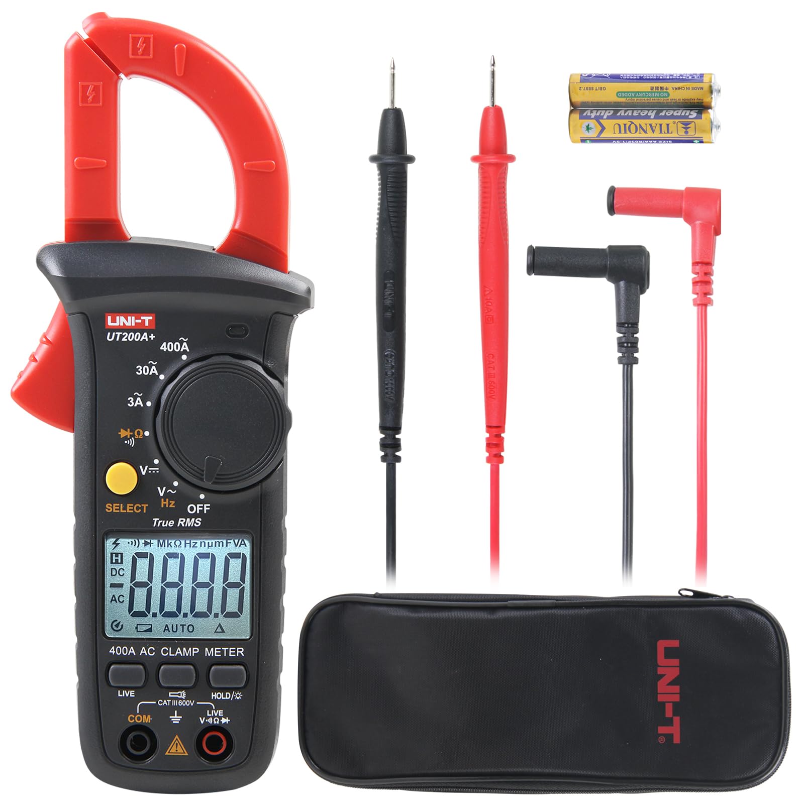 UNI-T UT200A+ True RMS Auto Ranging Clamp Multimeter with Live Wire Detection for AC/DC Voltage, AC Current, Resistance, Diodes, Continuity By Skyking-picture-14