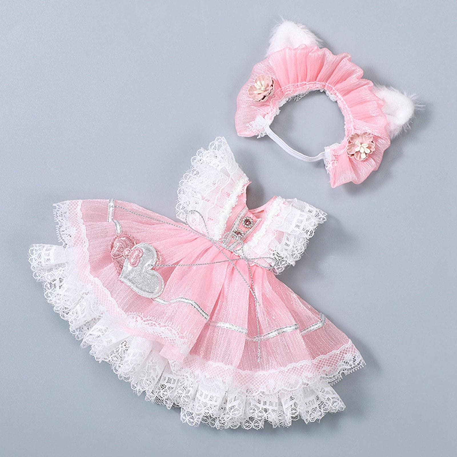 10 Set Puppenkleidung Kleid Kostüme Outfits Kollektionen Mode für 30cm Babypuppe Rosa