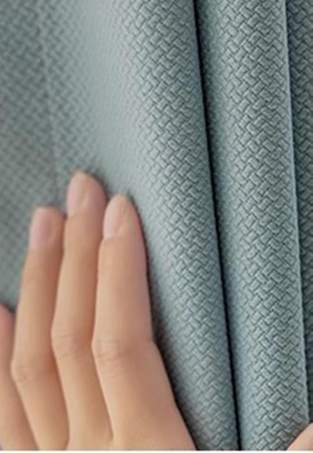 Daesar Blackout Curtains for Bedroom 84 Inch Length, Polyester Eyelet Drapes Room Darkening Curtains Solid Blue Green Blackout Curtain for Window Treatment Living Room 52x84 Inch, 2 Panels