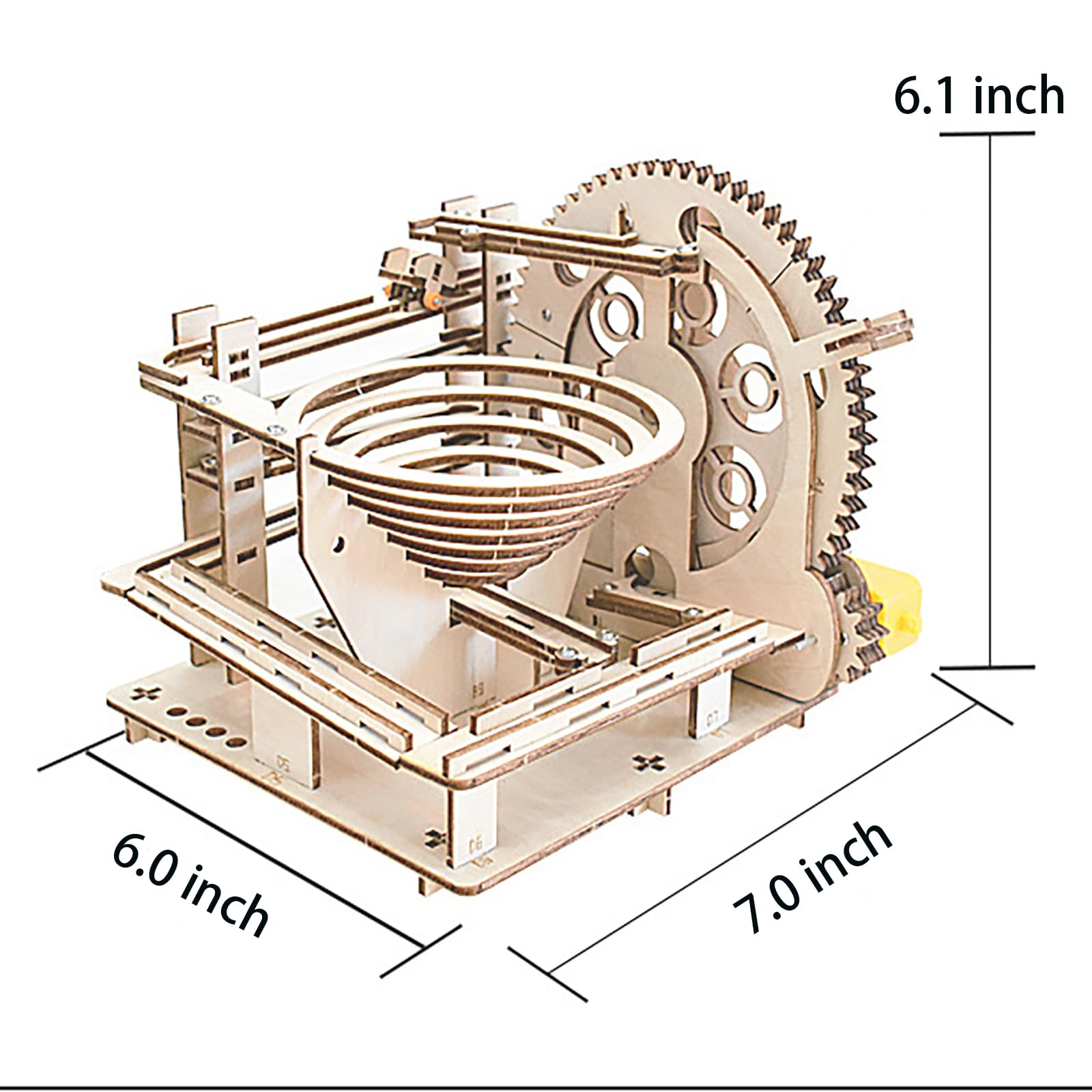 3D Puzzle Marble Run For Adults Stem Projects Wooden Engineering Puzzle Kit Science Project Kits Wood Mechanical Building Puzzles for Adult Ages 14+ - Image 2