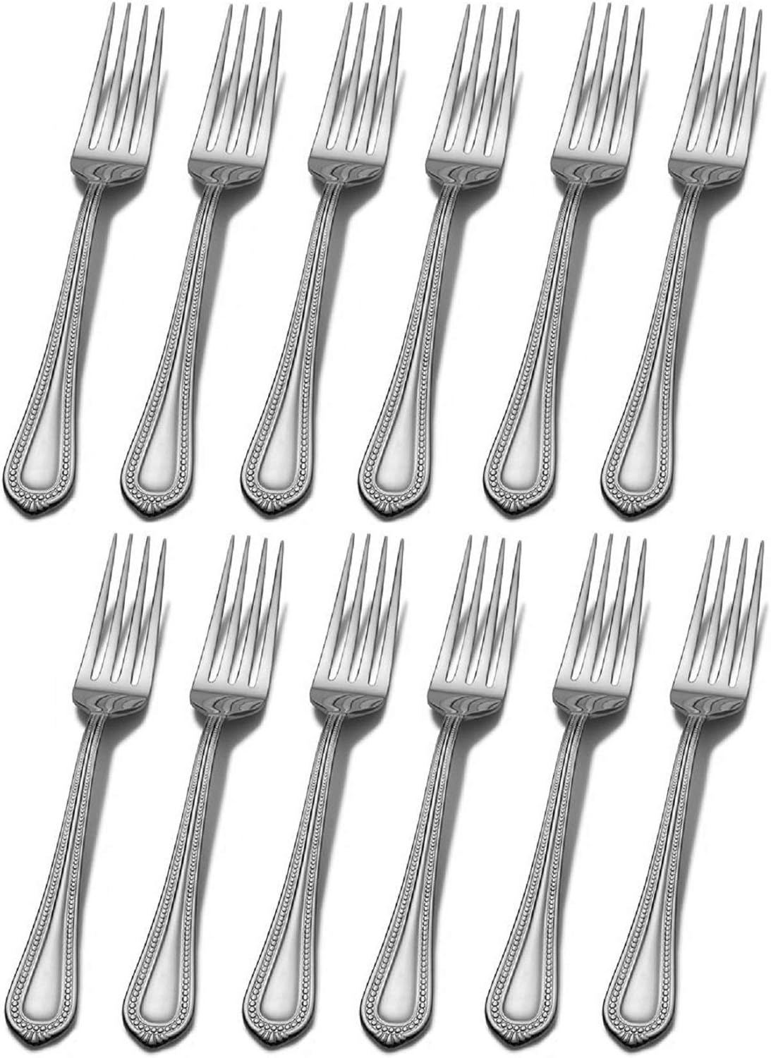 Mikasa Regent Bead 18/10 Stainless Steel Dinner Fork (Set of Twelve)