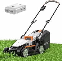 Litheli U20 Handy+ 13 Inch Cordless Lawn Mower, 20V Electric with 4Ah Battery, Lightweight 30lb, 5 Heights, Covers 1300 sq ft - Ideal for Small Yards