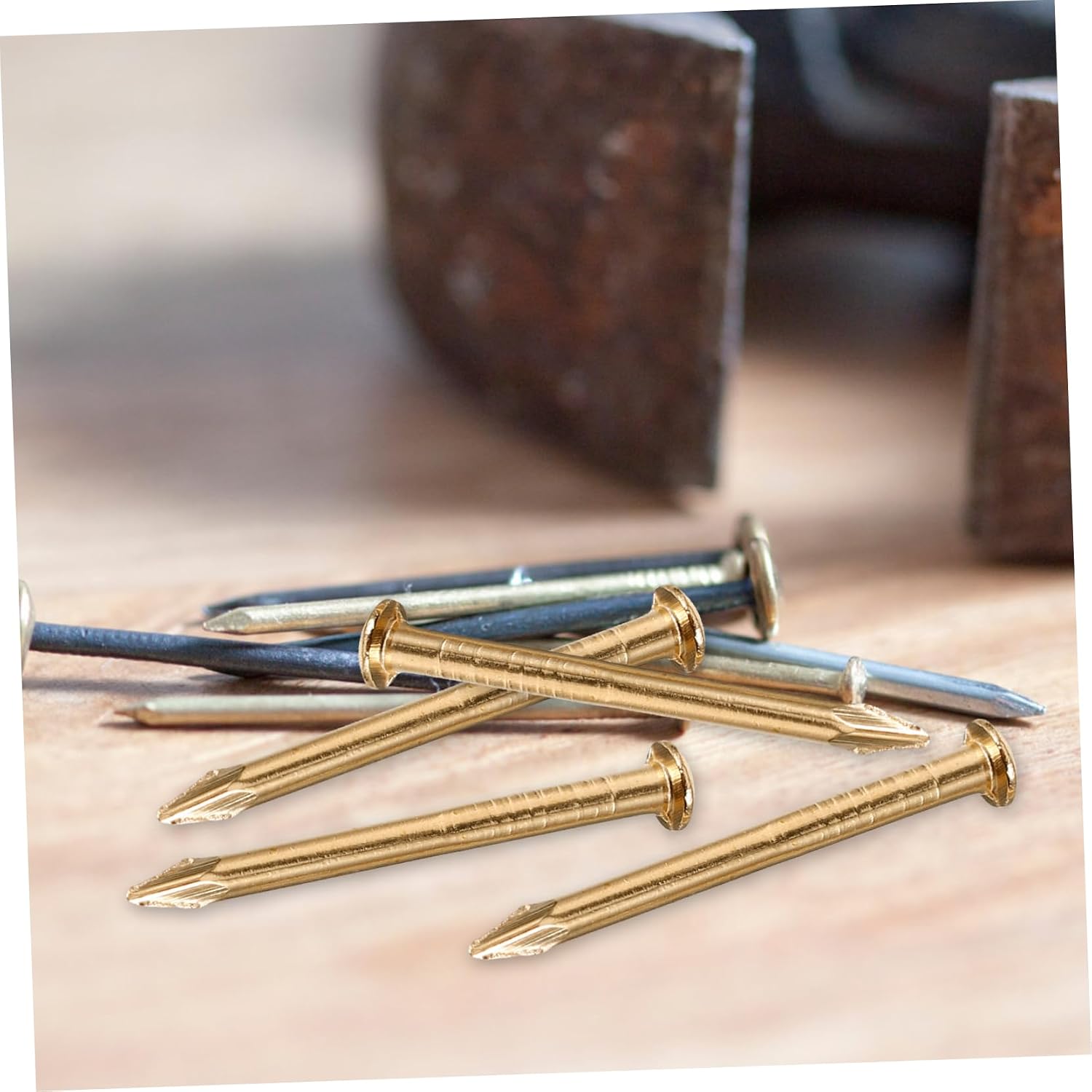 300pcs Brass Nails for Hanging Decorative Picture Nails Small Hinges Brass