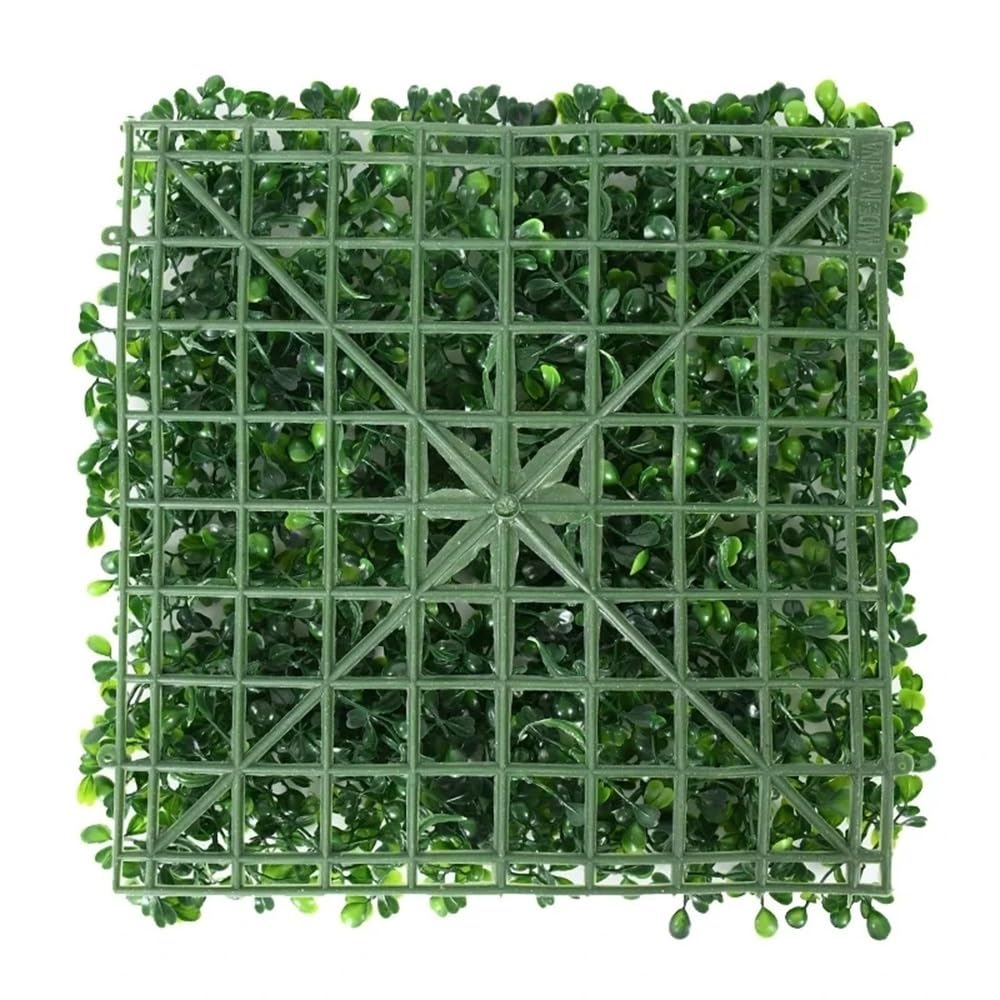 Kunstrasen-Wandpaneele 10 Stück 25 cm Künstliche Eukalyptushecke Wandpaneel Garten Vertikale Gefälschte Pflanze Gras Buchsbaum Hochzeitsdeko(6 pcs)