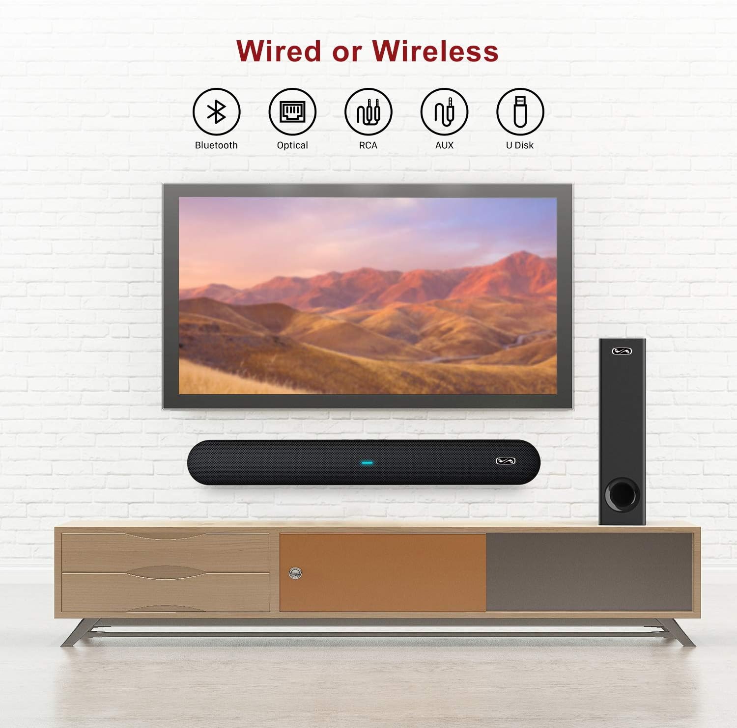 60% Off Discount 140W 2.1 Channel Sound bar with 6.5 Wired Subwoofer, BYL Soundbar Bluetooth 5.0 Speaker for TV & Home Theatre System Super Cheap 🛒 140W 2.1 Channel Sound bar with 6.5 Wired Subwoofer, BYL Soundbar Bluetooth 5.0 Speaker for TV & Home Theatre System