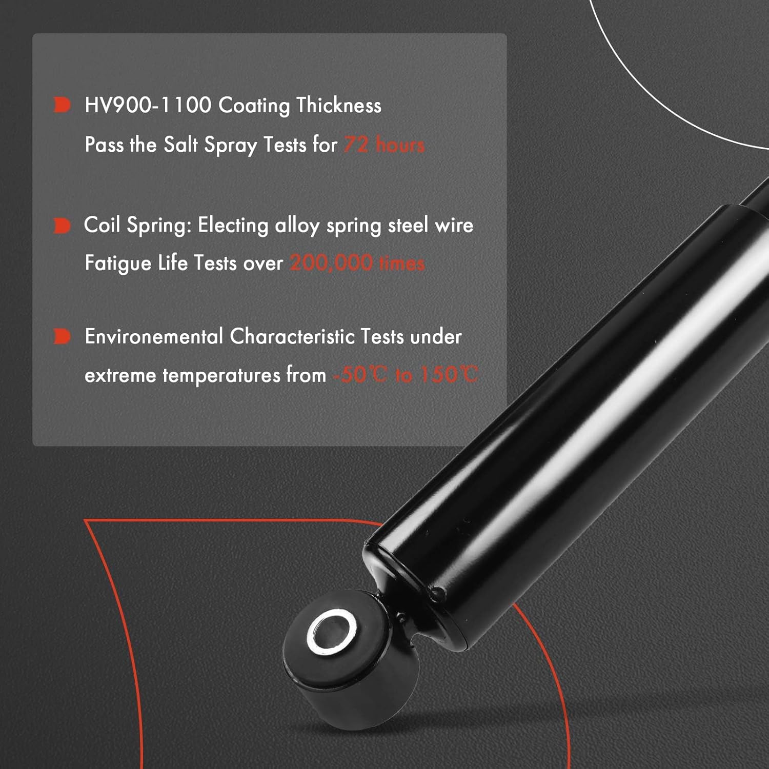 A-Premium Rear Suspension Shock Absorber Compatible with Nissan Titan 2004-2015, RWD, 2-PC Set