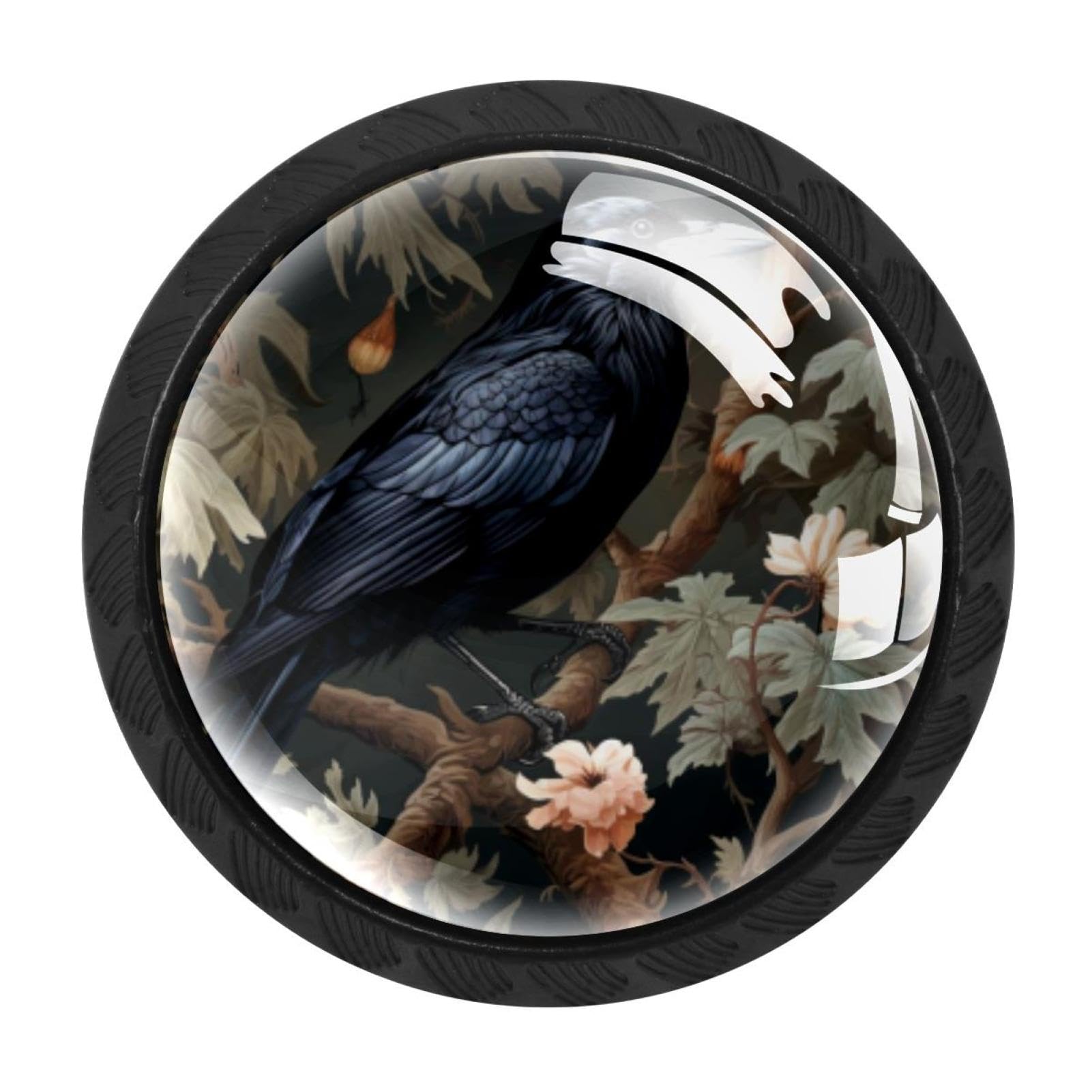 Chenzzzz Multicolored 18 4 Pack Crow Kitchen Cabinet Knobs Drawer Knobs Door Dresser Handles For Personalized Gifts Great For Any Occasion