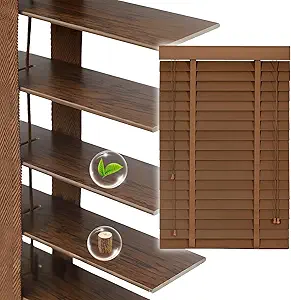 2" Slats Wood Blinds for Indoor Windows, Custom Wood Window Blinds, Wooden Venetian Horizontal Blinds & Shades for Indoor Windows, Office, Living Room, Bedroom