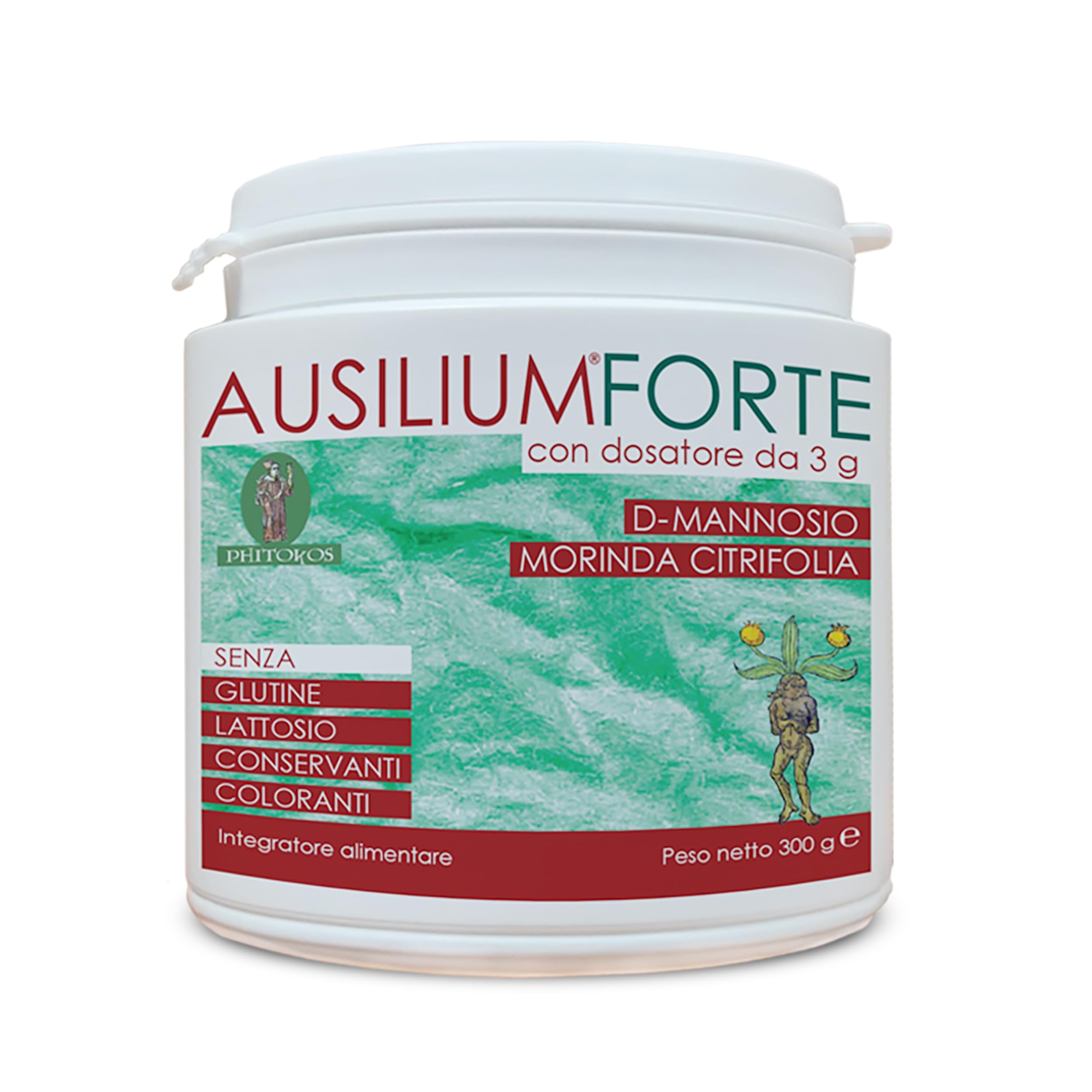 Deakos Ausilium Forte 300g - Integratore Cistite Donna e Benessere delle Vie Urinarie - In Polvere non Aromatizzato - A base di D Mannosio Puro eMorinda Citrifolia - Senza Glutine e Lattosio