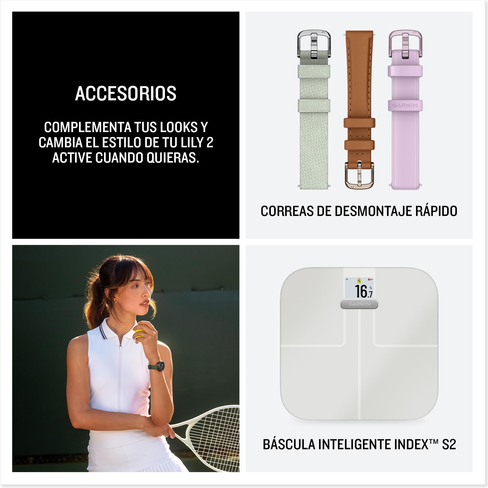 Garmin Lily 2 Active, Reloj Inteligente con GPS, Diseño Elegante, Datos de Salud y Forma Física, Pantalla Táctil, Notificaciones Inteligentes, Autonomía hasta 9 días, Verde | Pantalla táctil de lente estampada oculta, batería de hasta 9 días, Garmin Pay,
