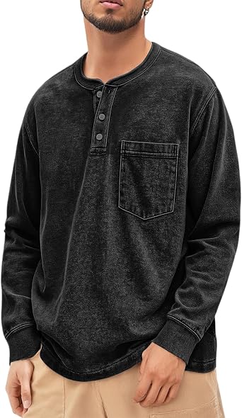 Mens Sweatshirt Crewneck 1/4 Button Up Pullover Polo Sweaters Casual Quilted Long Sleeve Shirt Fleece Sweatshirts