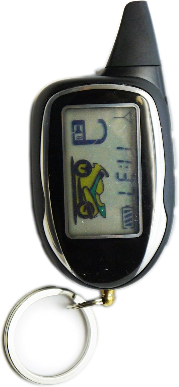 Sykik Rider 2-Way Motorcycle Alarm with LCD Pager Remote, Remote Engine Start and Shut Off, with Motion, Sensor, tilt Sensor and Shock Sensor. with one Year SYKIK Warranty