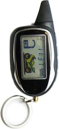 Sykik Rider 2-Way Motorcycle Alarm with LCD Pager Remote, Remote Engine Start and Shut Off, with Motion, Sensor, tilt Sensor and Shock Sensor.