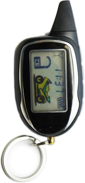 Sykik Rider 2-Way Motorcycle Alarm with LCD Pager Remote, Remote Engine Start and Shut Off, with Motion, Sensor, tilt Sensor and Shock Sensor.