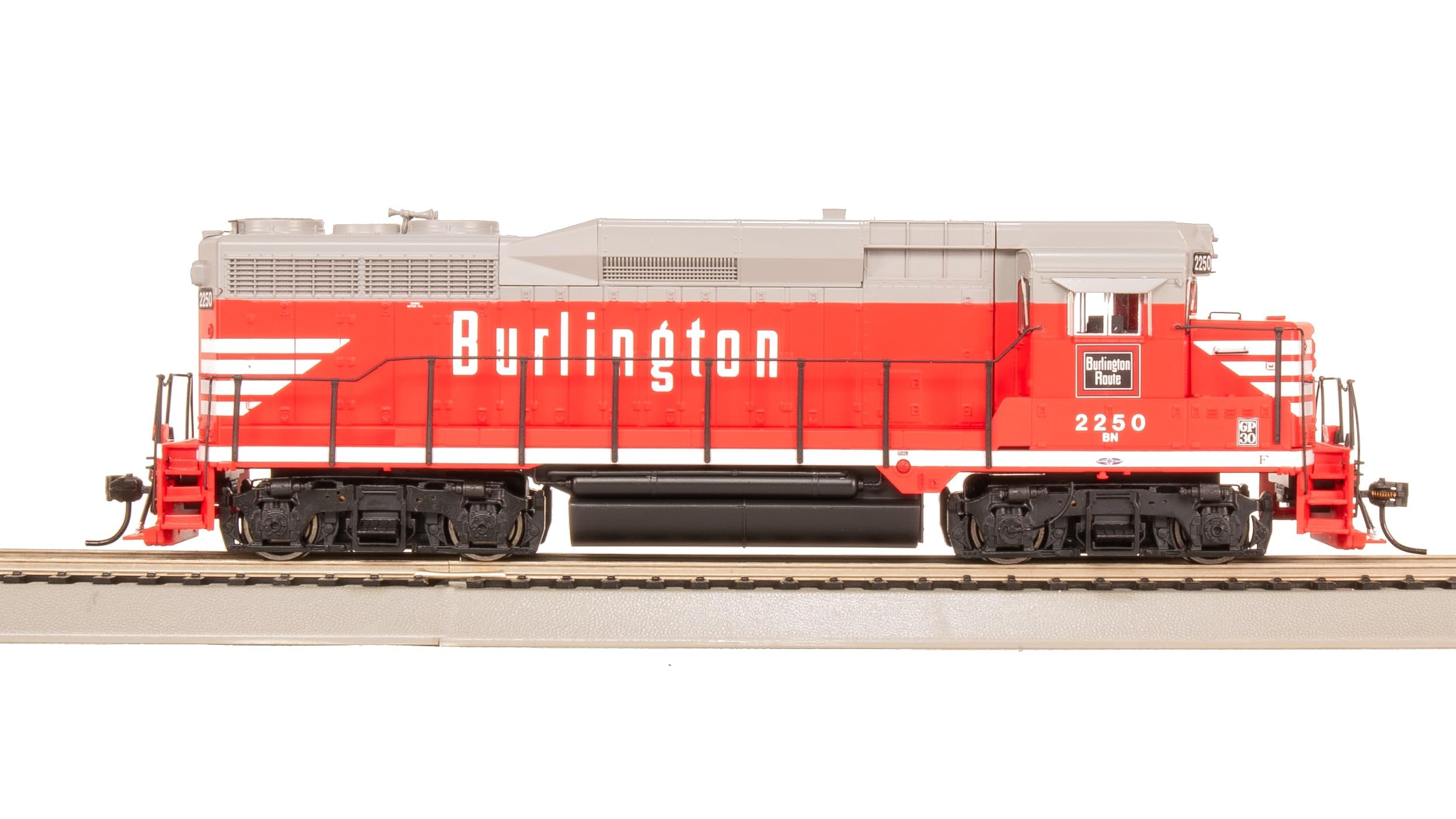 Broadway Limited 9152 EMD GP30, BN 2250, Chinese Red w/BN Patch, No-Sound/DCC-Ready, HO Scale