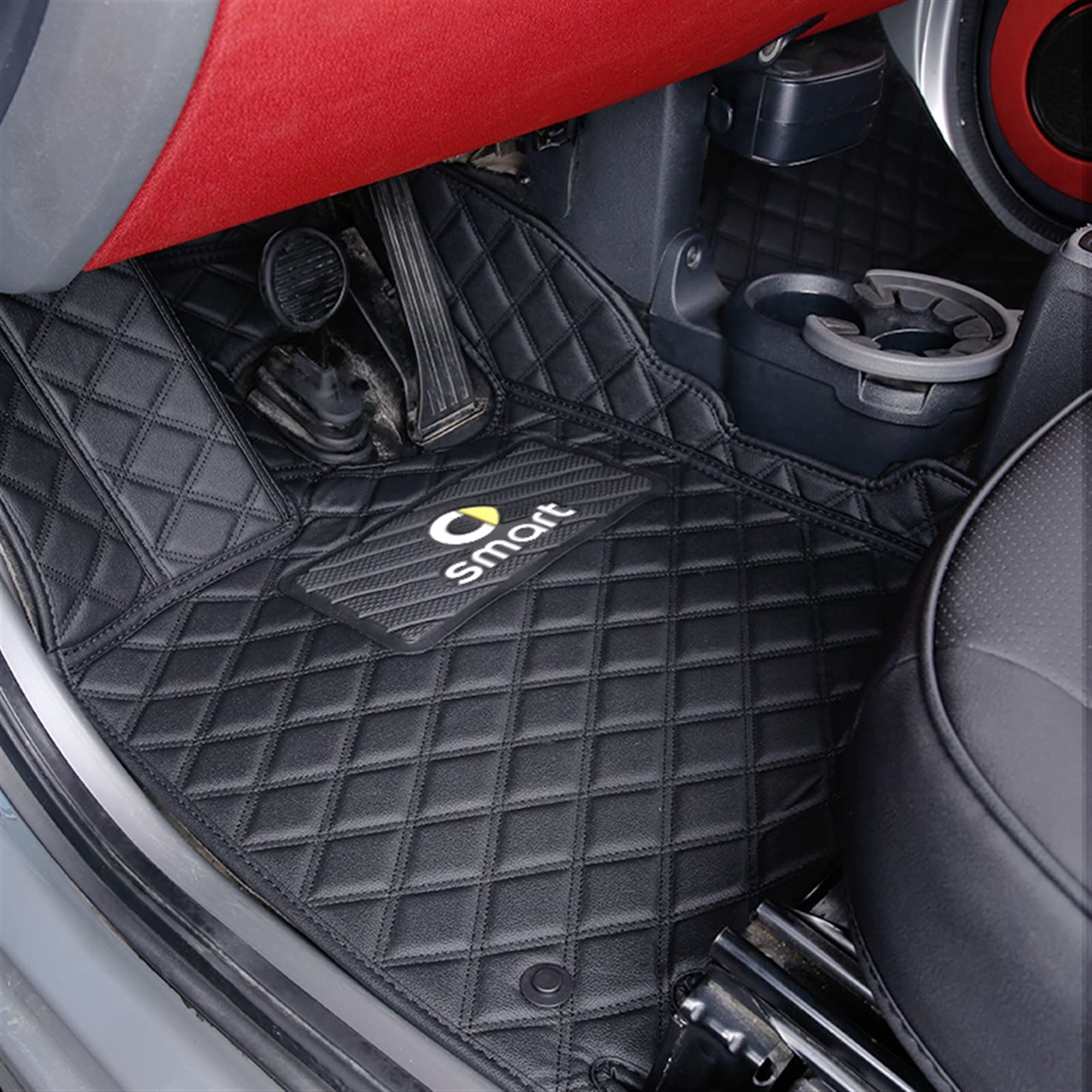Tapis de sol voiture Smart Fortwo Forfour 453 451 imperméable noir