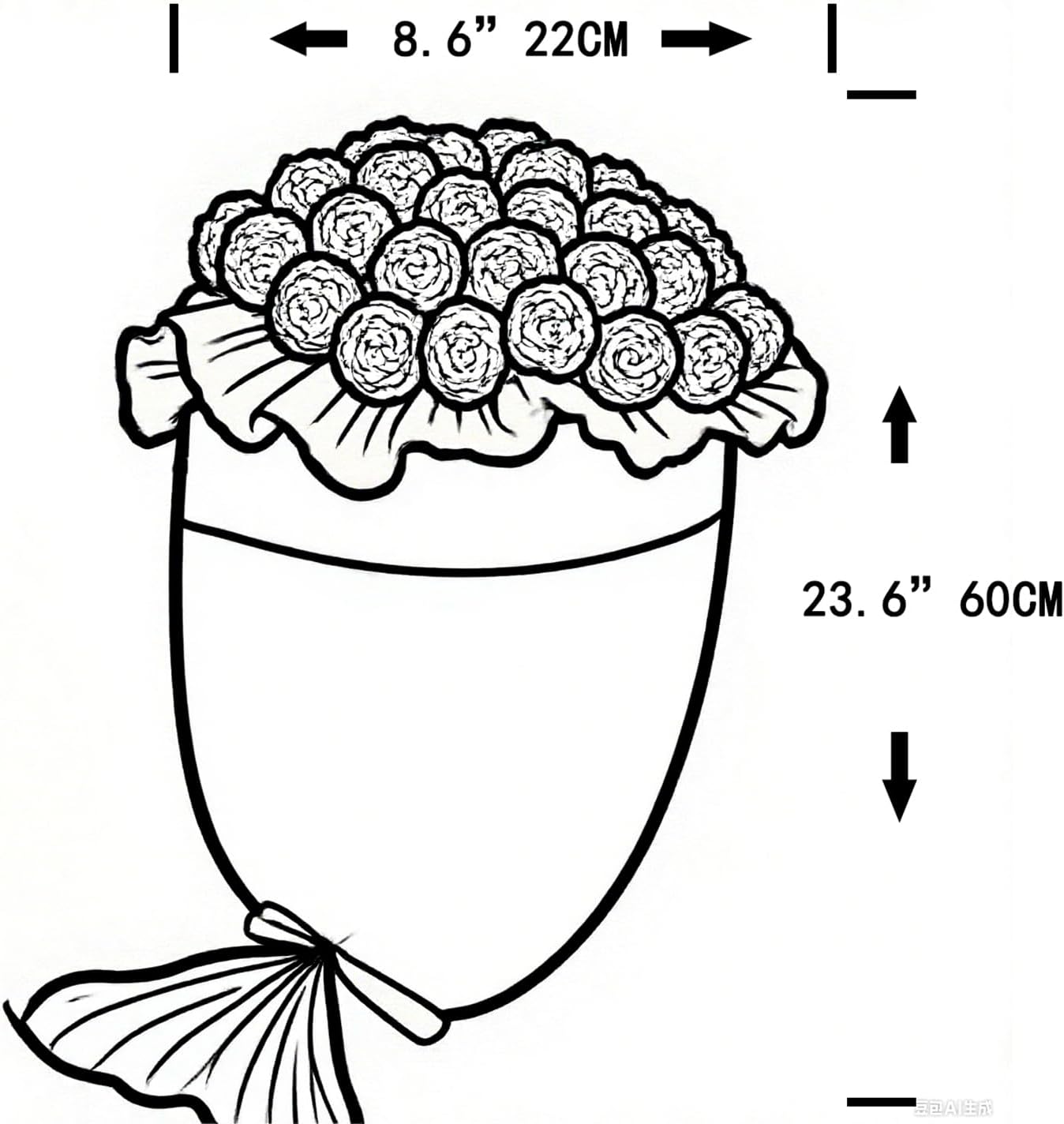 Home Decorative Flower Bouquet Pillow, a Fluffy and Plump Bouquet Gift Suitable for Mother's Day, Birthdays, and Valentine's Day (RED)