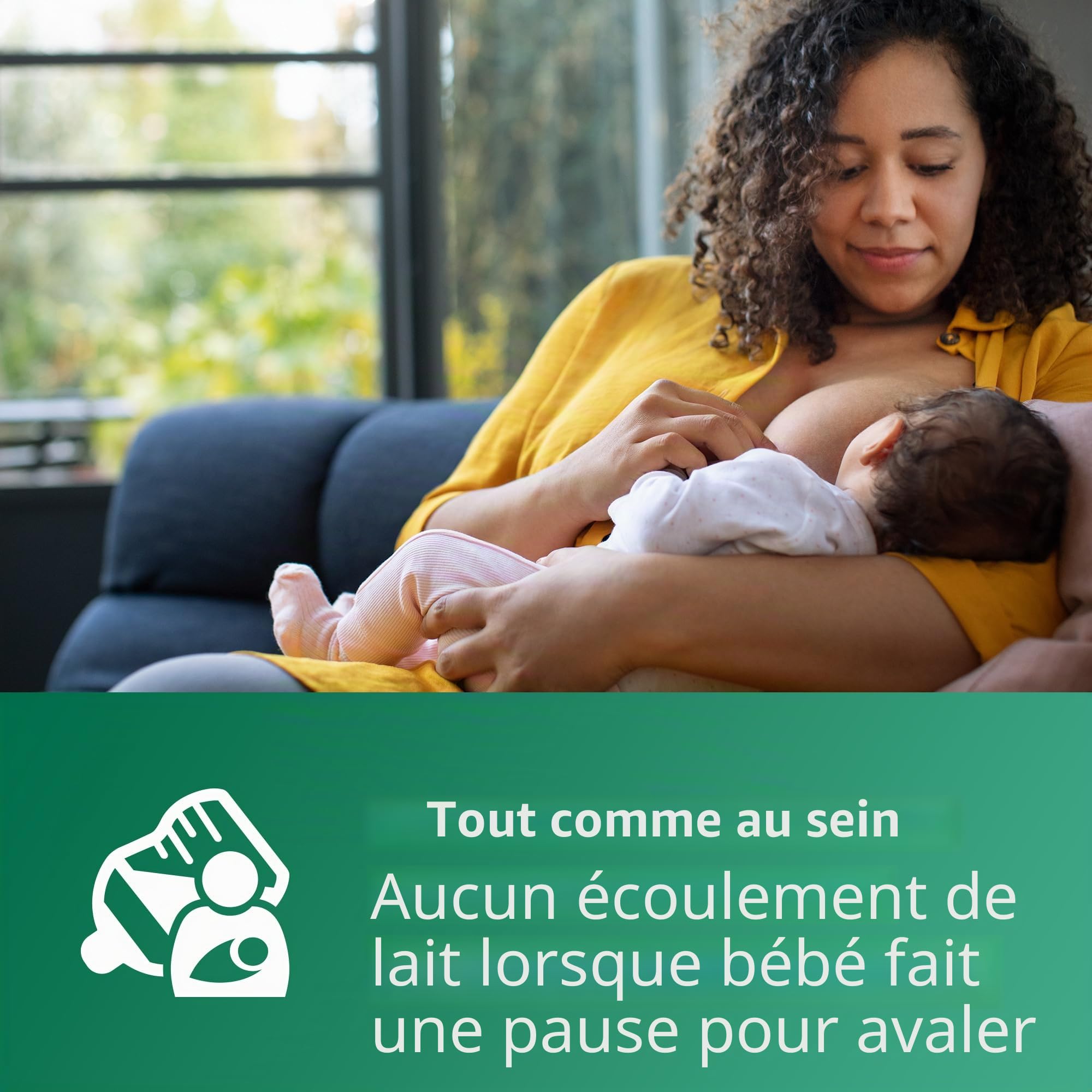 Philips Avent SCY910/04 Biberon en verre avec tétine naturelle 118 ml