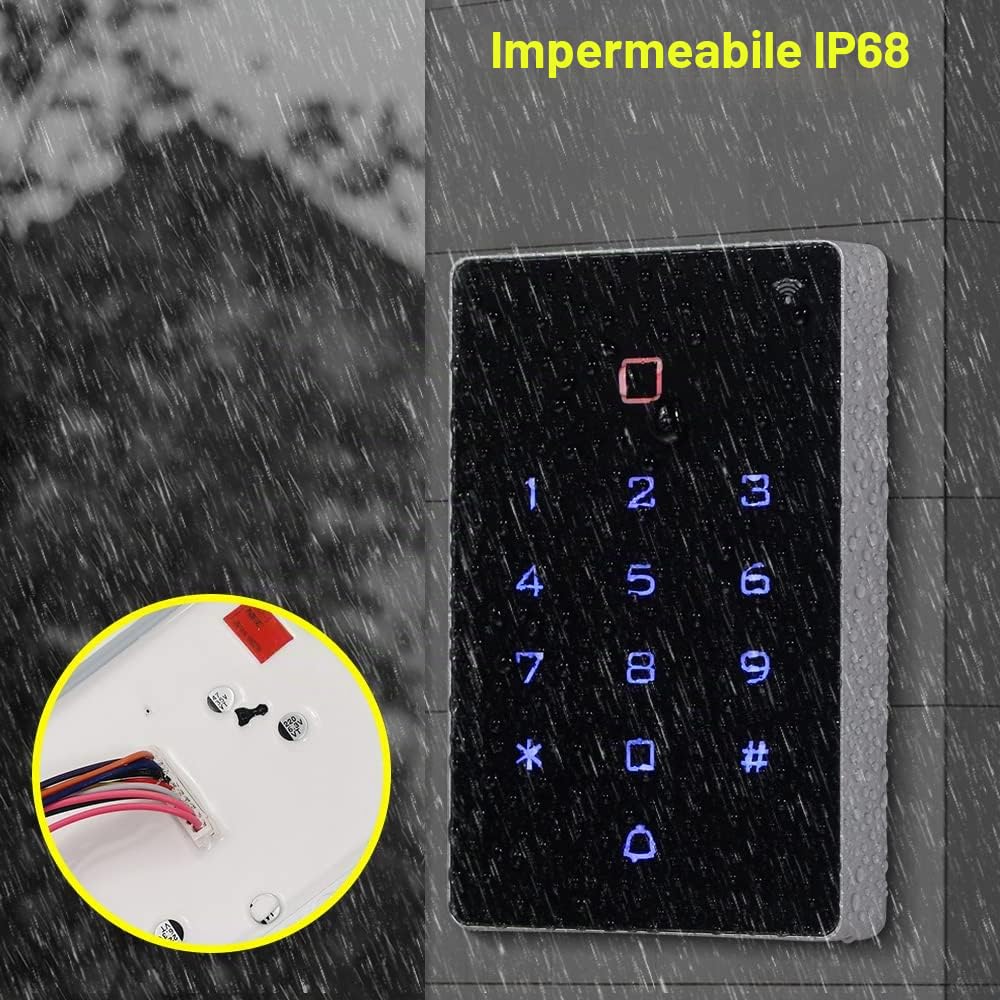 WiFi Tuya RFID Tastiera di Controllo Accessi Wireless IP68 Impermeabile Tastiera Controller di Accesso WG26/34 App Telefono Sistema di Sblocco Password + 10pcs Portachiavi