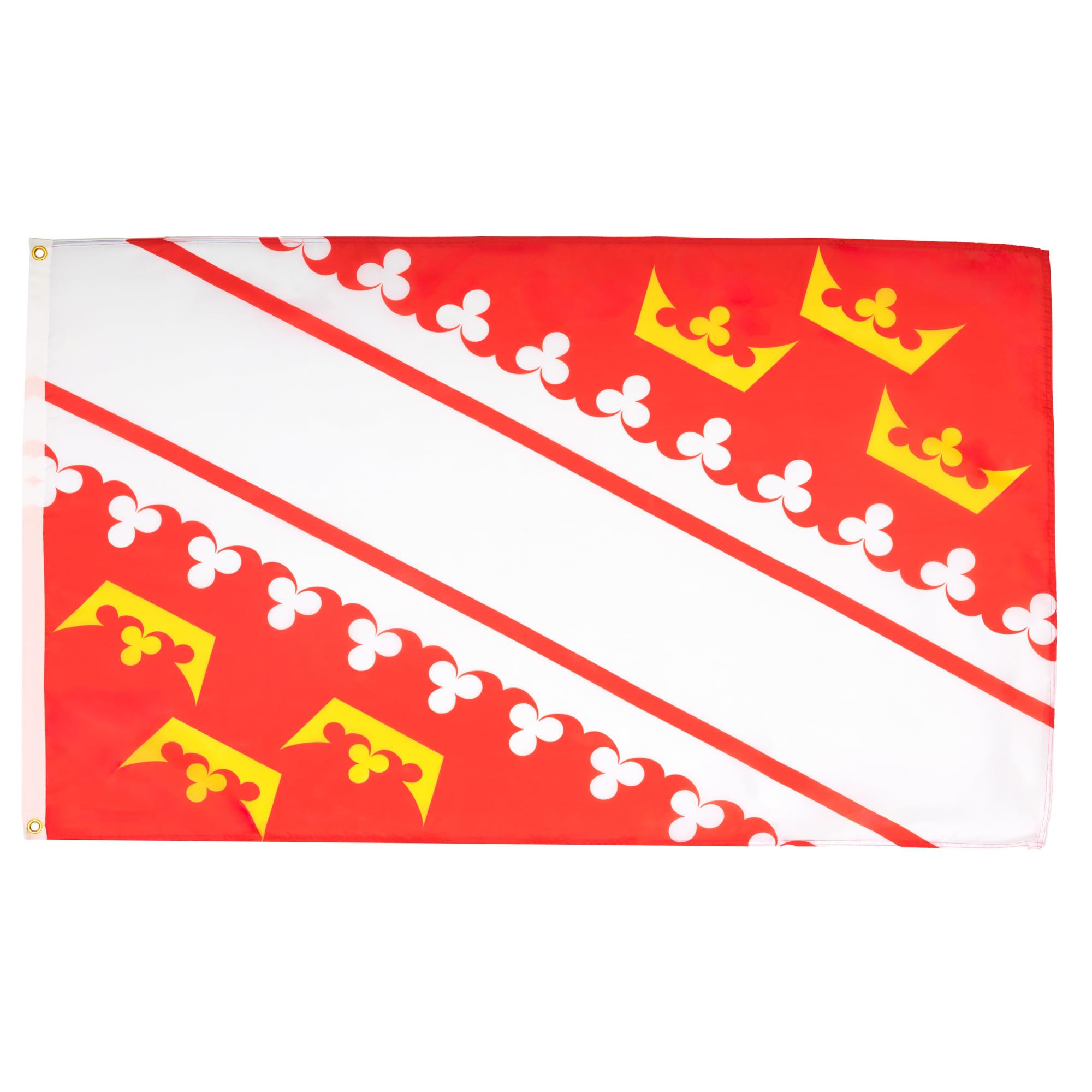 AZ FLAG - Set of 10 Alsace Flags - 90 x 60 cm - Alsatian Flag - Province of Alsace 100% Polyester with Integrated Metal Eyelets