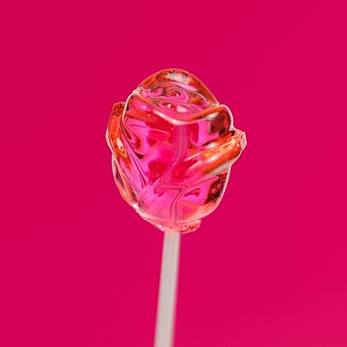 Miniatura 3 de SUGARFREE Twinkle Pop Lollipops, rosa roja, hechas en Estados Unidos, paletas de tallo largo de 12 pulgadas, 37.80 onzas, 120 unidades