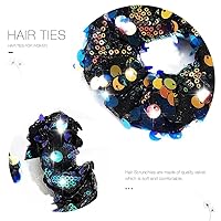 Vista 7 de Gortin Coleteros elásticos negros para el cabello, coleteros grandes, bandas elásticas para el cabello, soportes para cola de caballo para mujer